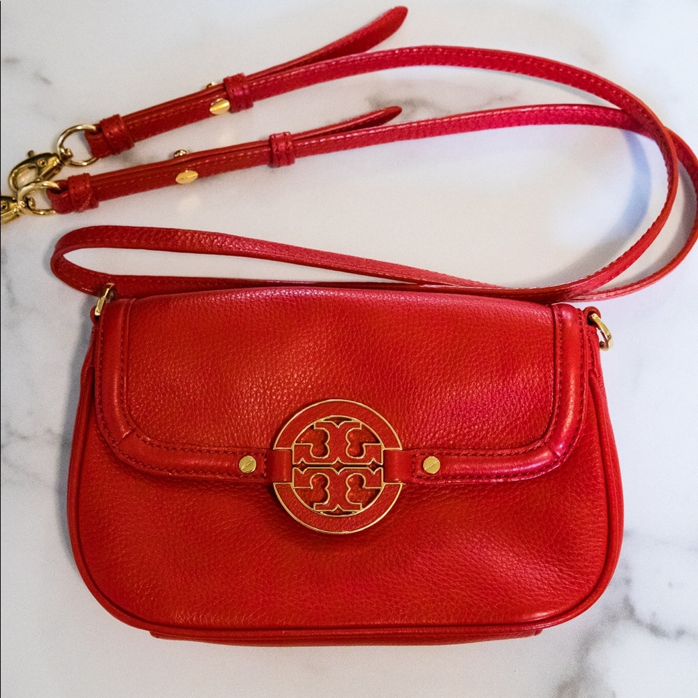 Red Tory Burch cross body bag
